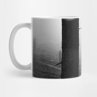 Misty forest black and white Mug